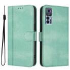For TCL 30 4G / TCL 30 5G / TCL 30+ Line Splicing Buckle Retro Leather Phone Case(Mint Green) - 2
