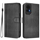 For TCL 50 LE / TCL K23 / K24 Line Splicing Buckle Retro Leather Phone Case(Black) - 2