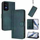 For TCL 50 SE / TCL 40 NxtPaper 4G Line Splicing Buckle Retro Leather Phone Case(Dark Green) - 1