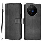 For TCL 50 XL 5G / 50 XL NxtPaper Line Splicing Buckle Retro Leather Phone Case(Black) - 2