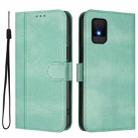 For TCL 502 Line Splicing Buckle Retro Leather Phone Case(Mint Green) - 2