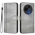 For TCL 60 NxtPaper Line Splicing Buckle Retro Leather Phone Case(Grey) - 2
