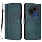 For TCL 60 NxtPaper Line Splicing Buckle Retro Leather Phone Case(Dark Green) - 2