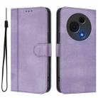For TCL 60 NxtPaper Line Splicing Buckle Retro Leather Phone Case(Purple) - 2