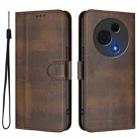 For TCL 60 NxtPaper Line Splicing Buckle Retro Leather Phone Case(Brown) - 2