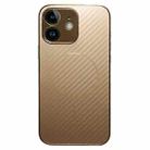 For iPhone 11 Plating Carbon Fiber MagSafe Full Coverage Phone Case(Gold) - 1