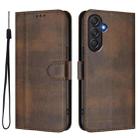 For Samsung Galaxy M54 5G / F54 5G Line Splicing Buckle Retro Leather Phone Case(Brown) - 2