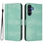For Samsung Galaxy A16 4G / 5G Line Splicing Buckle Retro Leather Phone Case(Mint Green) - 2