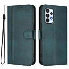 For Samsung Galaxy A23 4G / 5G Line Splicing Buckle Retro Leather Phone Case(Dark Green) - 2