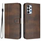 For Samsung Galaxy A23 4G / 5G Line Splicing Buckle Retro Leather Phone Case(Brown) - 2