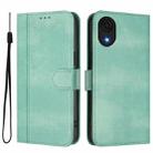 For Samsung Galaxy A04 Core / A03 Core 4G Line Splicing Buckle Retro Leather Phone Case(Mint Green) - 2