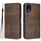 For Samsung Galaxy A04 Core / A03 Core 4G Line Splicing Buckle Retro Leather Phone Case(Brown) - 2