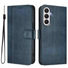 For Samsung Galaxy A54 5G Line Splicing Buckle Retro Leather Phone Case(Dark Blue) - 2