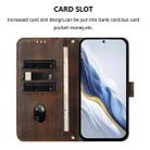 For Samsung Galaxy A22 5G / F42 5G Line Splicing Buckle Retro Leather Phone Case(Brown) - 3