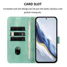 For Samsung Galaxy A03 166mm Line Splicing Buckle Retro Leather Phone Case(Mint Green) - 3