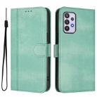 For Samsung Galaxy A32 5G / M32 5G Line Splicing Buckle Retro Leather Phone Case(Mint Green) - 2