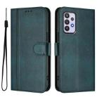For Samsung Galaxy A32 5G / M32 5G Line Splicing Buckle Retro Leather Phone Case(Dark Green) - 2