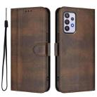 For Samsung Galaxy A32 5G / M32 5G Line Splicing Buckle Retro Leather Phone Case(Brown) - 2
