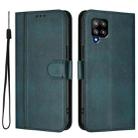 For Samsung Galaxy A42 5G / M42 Line Splicing Buckle Retro Leather Phone Case(Dark Green) - 2