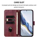 For Samsung Galaxy A72 4G / 5G Line Splicing Buckle Retro Leather Phone Case(Wine Red) - 3