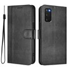 For Samsung Galaxy S20 FE Line Splicing Buckle Retro Leather Phone Case(Black) - 2