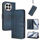 For OnePlus 13 Line Splicing Buckle Retro Leather Phone Case(Dark Blue) - 1
