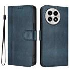 For OnePlus 13 Line Splicing Buckle Retro Leather Phone Case(Dark Blue) - 2