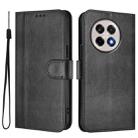 For OnePlus 13R / OnePlus Ace 5 Pro Line Splicing Buckle Retro Leather Phone Case(Black) - 2