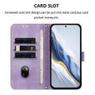 For Oneplus Nord 3 / OnePlus Ace 2V Line Splicing Buckle Retro Leather Phone Case(Purple) - 3