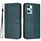 For OnePlus Nord CE 2 Lite 5G / Nord 2 Lite Line Splicing Buckle Retro Leather Phone Case(Dark Green) - 2