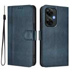 For OnePlus Nord CE 3 Lite / Nord N30 Line Splicing Buckle Retro Leather Phone Case(Dark Blue) - 2