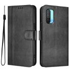 For OnePlus Nord CE 5G Line Splicing Buckle Retro Leather Phone Case(Black) - 2