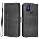 For OnePlus Nord N10 5G Line Splicing Buckle Retro Leather Phone Case(Black) - 2