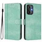 For OnePlus Nord N20 5G Line Splicing Buckle Retro Leather Phone Case(Mint Green) - 2