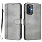 For OnePlus Nord N20 5G Line Splicing Buckle Retro Leather Phone Case(Grey) - 2