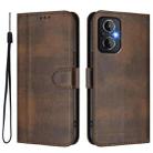 For OnePlus Nord N20 5G Line Splicing Buckle Retro Leather Phone Case(Brown) - 2