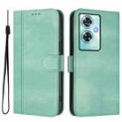 For OnePlus Nord N30 SE Line Splicing Buckle Retro Leather Phone Case(Mint Green) - 2