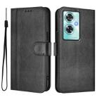 For OnePlus Nord N30 SE Line Splicing Buckle Retro Leather Phone Case(Black) - 2