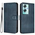 For OnePlus Nord N30 SE Line Splicing Buckle Retro Leather Phone Case(Dark Blue) - 2