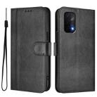For OnePlus Nord N200 5G Line Splicing Buckle Retro Leather Phone Case(Black) - 2