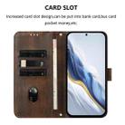 For OnePlus Nord N200 5G Line Splicing Buckle Retro Leather Phone Case(Brown) - 3