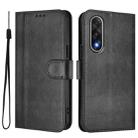 For OnePlus Ace 5 Ultra Line Splicing Buckle Retro Leather Phone Case(Black) - 2
