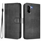 For OnePlus Ace 5 Racing Line Splicing Buckle Retro Leather Phone Case(Black) - 2