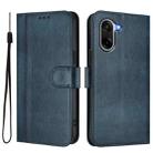 For OnePlus Ace 5 Racing Line Splicing Buckle Retro Leather Phone Case(Dark Blue) - 2