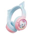 ONIKUMA B5 RGB BT / Wired / 2.4G Fox Shaped Headphones(Pink Blue) - 1