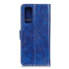 For Vivo Y20 Retro Crazy Horse Texture Horizontal Flip Leather Case with Holder & Card Slots & Photo Frame & Wallet(Blue) - 3
