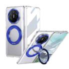For Huawei Mate X5 Integrated Ice-feel High-transparency 360-Degree Rotating Stand MagSafe Folding Phone Case(Blue) - 1