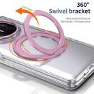 For Huawei Mate X5 Integrated Ice-feel High-transparency 360-Degree Rotating Stand MagSafe Folding Phone Case(Pink) - 2