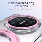 For Huawei Mate X5 Integrated Ice-feel High-transparency 360-Degree Rotating Stand MagSafe Folding Phone Case(Pink) - 3
