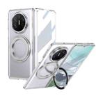 For Huawei Mate X5 Integrated Ice-feel High-transparency 360-Degree Rotating Stand MagSafe Folding Phone Case(Silver) - 1